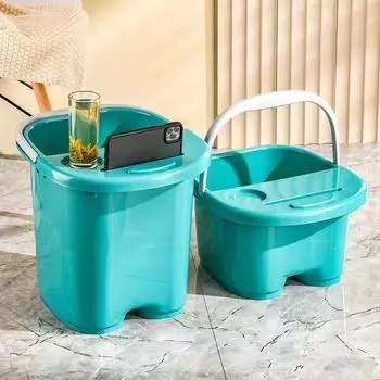 Ванна для купания с большой глубиной ног, утолщенная общежития, домашняя многофункциональная ванна для ухода за здоровьем, бочка для ванны для ног с массажем над икрами, пластиковая раковина для ног