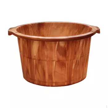 Ванна для ног с ручками круглая для взрослых, ванна для замачивания ног Brown Height 23cm