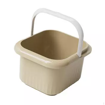 Ванна для ног, спа-ведро, портативная массажная ванна, утолщенная для путешествий в отеле жёлтый