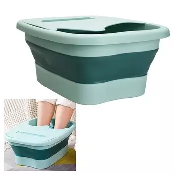 Ванна для ног TKYNET, экономящая место, для холодных ног, включает в себя портативную подставку для смартфона с давлением на ноги, складную, профилактику, портативную, зелёный