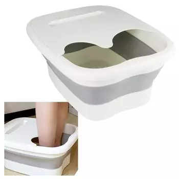 Ванна для ног TKYNET, экономящая место, с функцией давления на ноги, портативная подставка для смартфона, складная, профилактика, портативная, белый