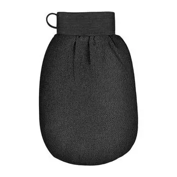 Ванна для пилинга Отшелушивающий скраб для тела Варежка для удаления омертвевшей кожи Перчатки для душа Щетка для тела Полотенце СПА Пена для массажа тела чёрный