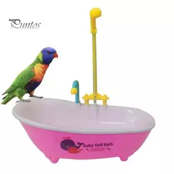 Ванна для попугаев, автоматическая ванна для домашних птиц, ванна-душ, электрическая ванна для птиц, фонтан, душевая кабина для маленьких и средних попугаев, попугаев-корелл, попугаев-конур розовый