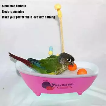 Ванна для попугаев, автоматическая ванна для домашних животных, ванна для птиц, ванна для душа, электрическая ванна для птиц, душевая кабина с фонтаном