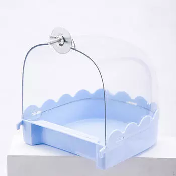 Ванна для птиц, подвесной поднос для еды, душевая кабина, ванна для купания волнистых попугаев в клетке зелёный