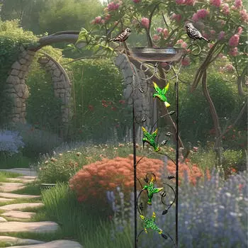 Ванна для птиц с решеткой, ванна для птиц, чаша для заднего двора, винтажный декор, прочное украшение для двора на открытом воздухе Hummingbird