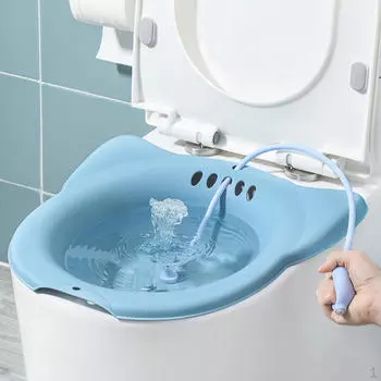 Ванна для замачивания сиденья унитаза с подвесным отверстием, ванна для тазобедренного сустава для пожилых людей with temp blue