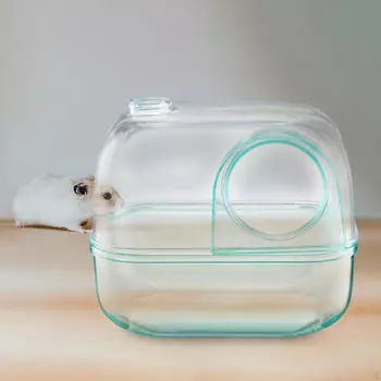 Ванна и туалет для хомяка,Дом для ванной комнаты для хомяка, синий