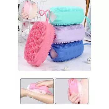 Ванна Мочалка Силиконовая губка Камера Скраб для тела Мягкая мочалка для душа Скраб для ванны с массажем