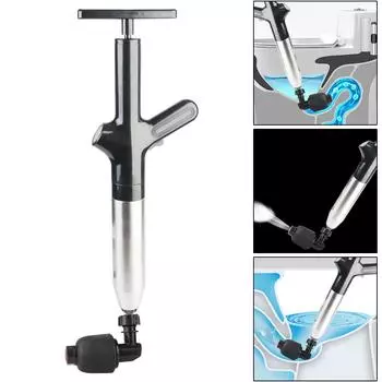 Ванна Туалеты Ванная Душевая Раковина Ванна Высоконапорный сливной поршень Противозасорный трубный поршень Устройство для устранения засоров в туалете Black