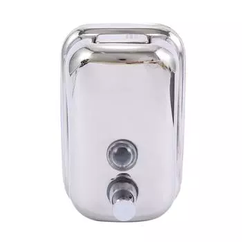 Ванная комната 500 мл настенный мыльница насос для лосьона дозатор шампуня контейнер для жидкого мыла серебряный