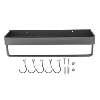 Ванная комната Алюминиевая полка Дрель Бесплатно Ванная Настенная вешалка для полотенец Органайзер для полотенец в ванной