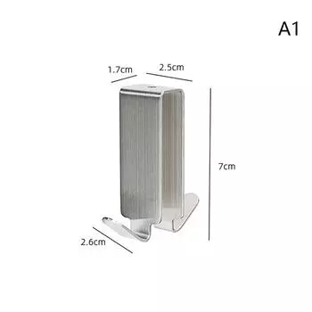 Ванная комната Душевая кабина Крючок для стеклянной двери из нержавеющей стали Крючки для полотенец Вешалка для халата Держатель для подвешивания настенные крючки 1.7*2.5*7cm