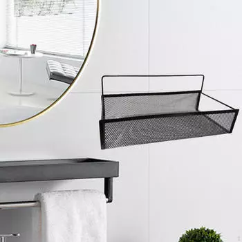 Ванная комната Душевая кабина Органайзер настенный стеллаж для хранения для шкафа чёрный