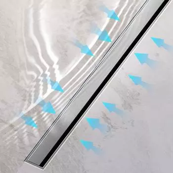 Ванная комната Душевая кабина Слив для пола 304 Нержавеющая сталь Прямоугольный туалет для ванной комнаты Длинный линейный слив Матовый боковой слив для пола 30 40 50 см