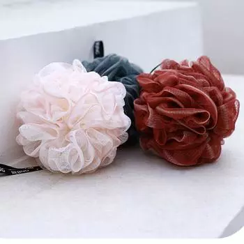 Ванная комната Главная Жизнь Очищение кожи Мочалка для душа Высококачественный уход за кожей Супер мягкий шарик для ванны Скраб для тела Цветочные аксессуары для ванны White Pink