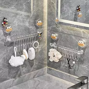 Ванная комната и стеллаж для хранения вещей в ванной комнате с присоской, неперфорированный, настенный держатель для полотенец, кухонный стеллаж для хранения вещей, бытовое хранение M