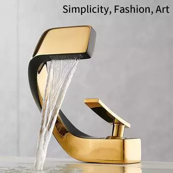 Ванная комната кран для раковины на бортике черный кран для мойки одно отверстие водопроводный кран для горячей и холодной воды смеситель для ванны