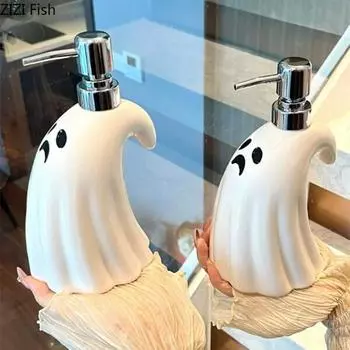 Ванная комната Креативный Призрак Диспенсер для мыла Керамический Флакон для лосьона Бутылка для лосьона для рук в отеле Аксессуары для ванной комнаты Праздничный подарок