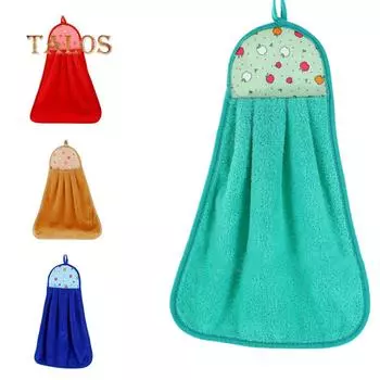 Ванная комната Кухня впитывающая мягкая плюшевая висячая салфетка для рук купальное полотенце для рук с высокой впитывающей способностью кофейный