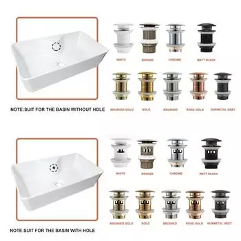 Ванная комната Раковина Пресс Пружинный Выдвижной Сливной Заглушка Смеситель Для Ванной Аксессуары Латунь Черный Хром Белый Бронза Золото