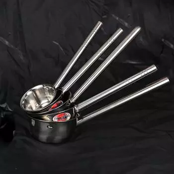 Ванная комната с длинной ручкой для мытья посуды, ложка для воды, половник для супа, ковш для душа 12cm