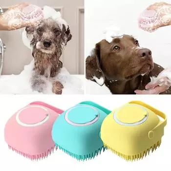 Ванная комната, щенок, большая собака, кошка, ванна, массажные перчатки, щетка, мягкие безопасные силиконовые аксессуары для домашних животных, инструменты для собак и кошек синий