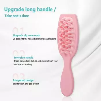 Ванная комната Щетка для душа с длинной ручкой для щенков, собак, кошек, массажная расческа, безопасные аксессуары для домашних животных, для собак, кошек, расческа для собак, инструменты, аксессуары