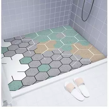 Ванная комната Туалет Нескользящий коврик Полный ковер Коврик для ног Выдолбленный Домашний Противоскользящий коврик Сетчатое дно Шелковое кольцо 50*80