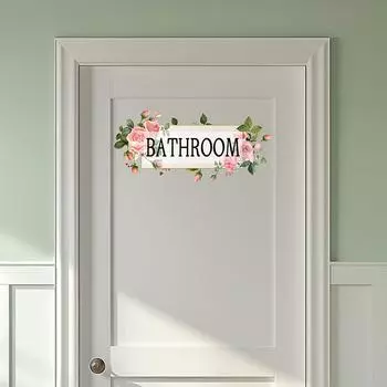 Ванная комната Туалет Растение Вывеска Наклейки На Стены Для Декора Ванной Комнаты Декор Эстетические Украшения Дома Аксессуары Наклейки На Туалет