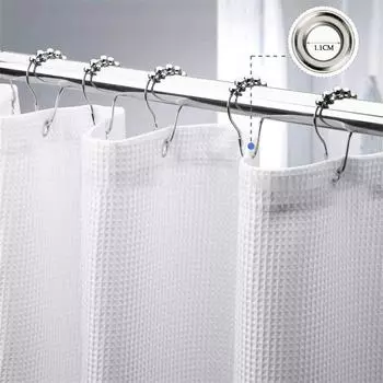 Ванная комната утолщенный жаккард высокой плотности водонепроницаемый устойчивый к плесени ткань занавеска разделительная занавеска для душа 180*180cm белый
