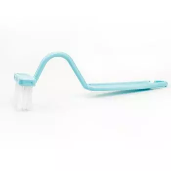 Ванная комната V-образная туалетная щетка японская щетка для чистки мертвых углов креативная туалетная щетка пластиковая изогнутая щетка щетка для чистки туалета 1PCS синий