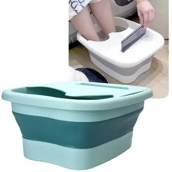 Ванночка для ног Maruon Сохраняет тепло дома Простая ванночка для ног Складная ванночка для ног Компактная ванночка для ног Легкая Удобная для переноски Мгновенный нагрев зелёный