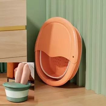 Ванночка для ног WiViVi с большой емкостью и крышкой, сохраняющей тепло, толщина и высота, ведро для массажа ног, устройство для ванночки для ног, складной пузырь