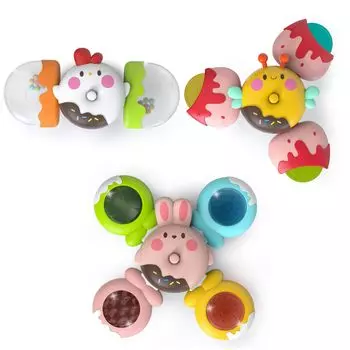 Ванночка для рук с отсосом для детей от 6 лет, спиннер, детская игрушка, игрушка, чашка, игрушка, набор из 3 предметов, (конфетный тип)