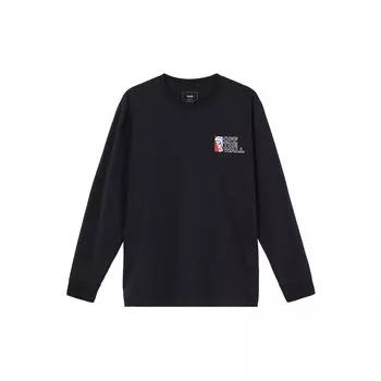 Vans Alphabet Sports Running Fitness Training Удобная дышащая повседневная футболка с длинными рукавами Мужские топы черные VN0A54NWBLK S