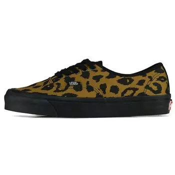 Vans Authentic LX Canvas Suede Leopard Черные кроссовки унисекс Коричневые VN000UDDU9M