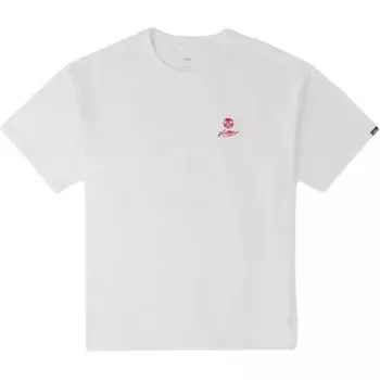 Vans Футболка унисекс с круглым вырезом и принтом номера на спине, прямая, белая VN000GSVWHT S