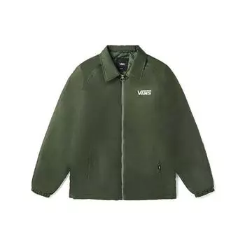 Vans Casual Sports Polo Coach Легкая хлопковая куртка мужская куртка темно-зеленого цвета VN0A3QTYKCZ S