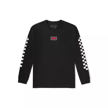 Vans Checkerboard Logo Casual Long Sleeve Crewneck Sweatshirt Unisex Sweatshirt Black VN0A54MQS6C XL
