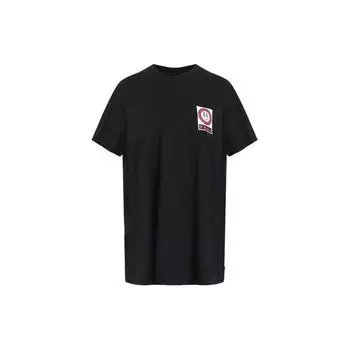 Vans Checkerboard Smiley Letter Logo Print Casual Short Sleeve T Shirt Women Tops Black VN0A7Q29BLK XS