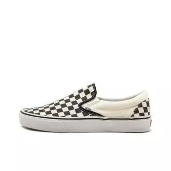 Vans Classic Slip On Black Off White Checkerboard