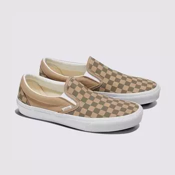 Vans Classic Slip On Canvas Block Brown Vn0a2z41dfm1 230