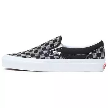 Vans Классические слипоны в клетку — черно-белые кроссовки унисекс VN0A7Q58BLK 40.5