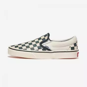 Vans Classic Slip On Checkerboard Green True White VN000BVZBGN Checkerboard GREEN TRUE WHITE