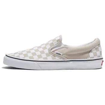 Vans Classic Slip-On Checkerboard — кроссовки унисекс French Oak кремовые VN0A7Q5DBLL 36