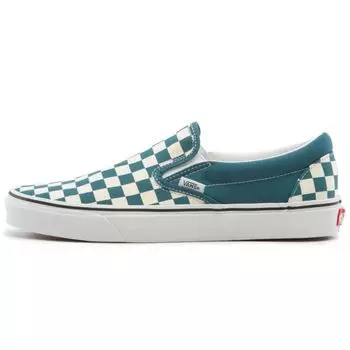 Vans Classic Slip-On Checkerboard — Кроссовки унисекс синего кораллового цвета True-White VN0A33TB9EX 37