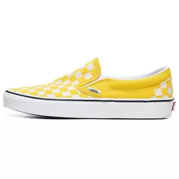 Vans Classic Slip-On Checkerboard — кроссовки унисекс Cyber Yellow True-White VN0A33TB42Z 35