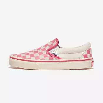 [VANS] Classic Slip-On - Checkerboard Pink/True White VN000BVZBJ1-1010105102, популярная обувь в Корее 240