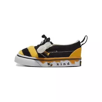 Vans Classic Slip-On для малышей, кроссовки с пчелкой, черно-желтые VN000CMQY23 21